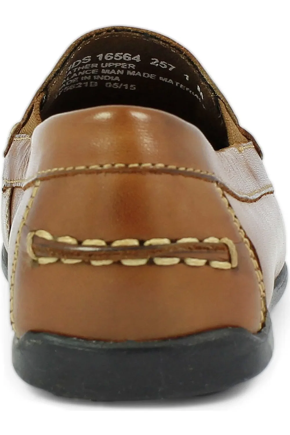 Детские туфли лоферы на плоской подошве Jasper Florsheim, Saddle Tan Leather — фото 2