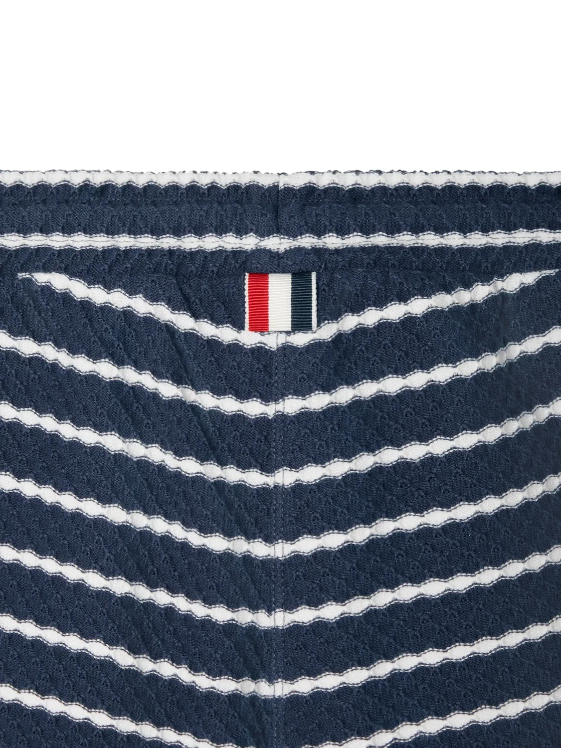 Шорты в полоску Thom Browne Kids, синий — фото 4