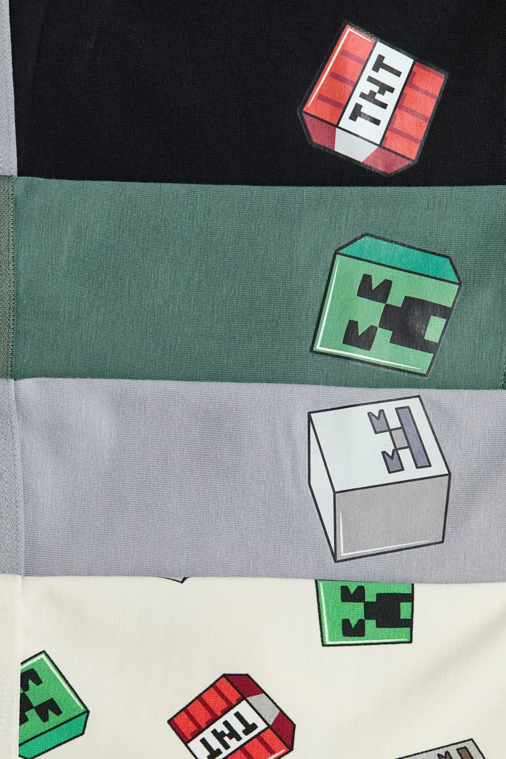 Комплект из 5 хлопковых боксеров с принтом H&M, Elfenbein/Minecraft — фото 3