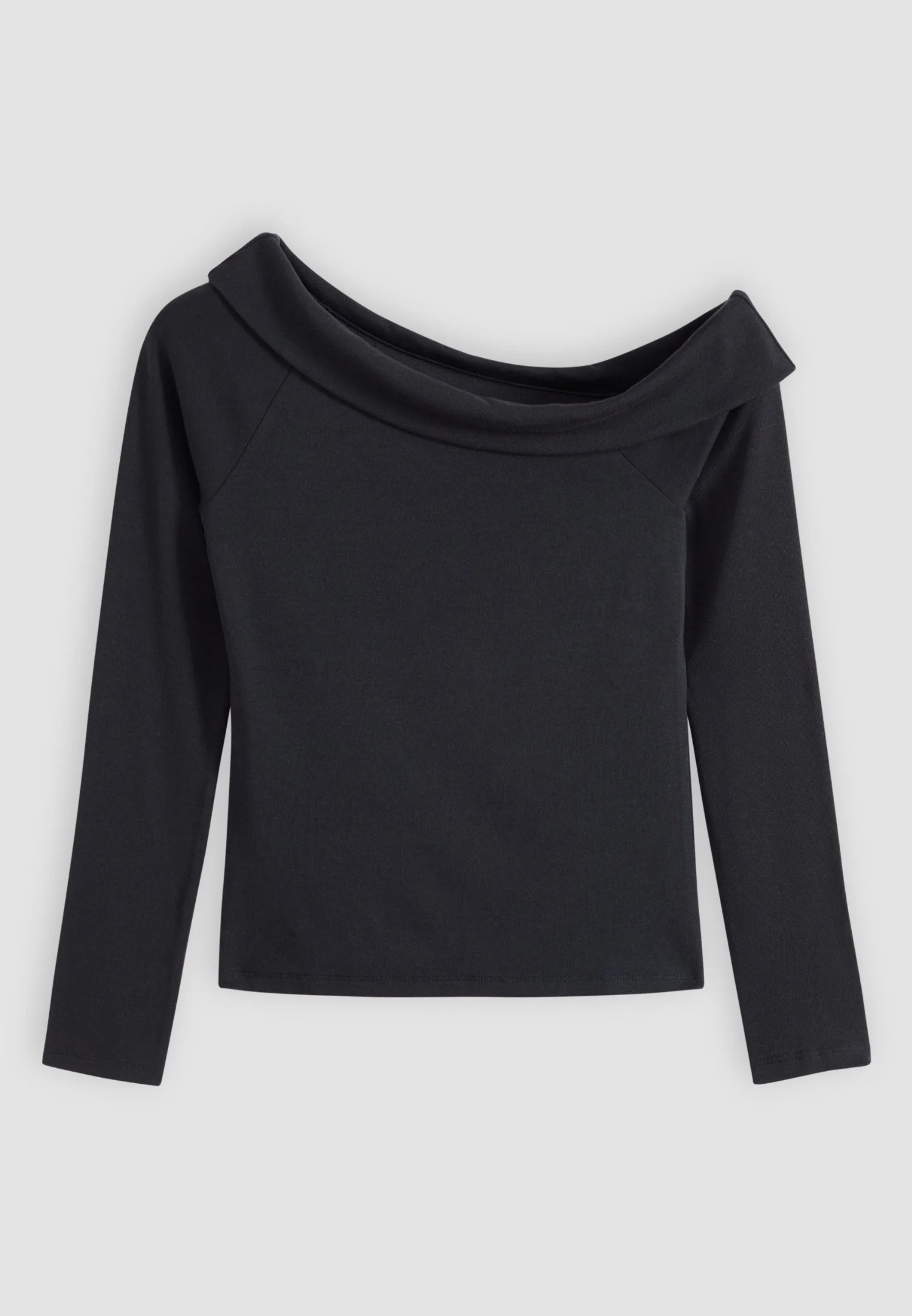 Женский лонгслив Levi's Clara Rib Off Shoulder LS, антрацит — фото 2