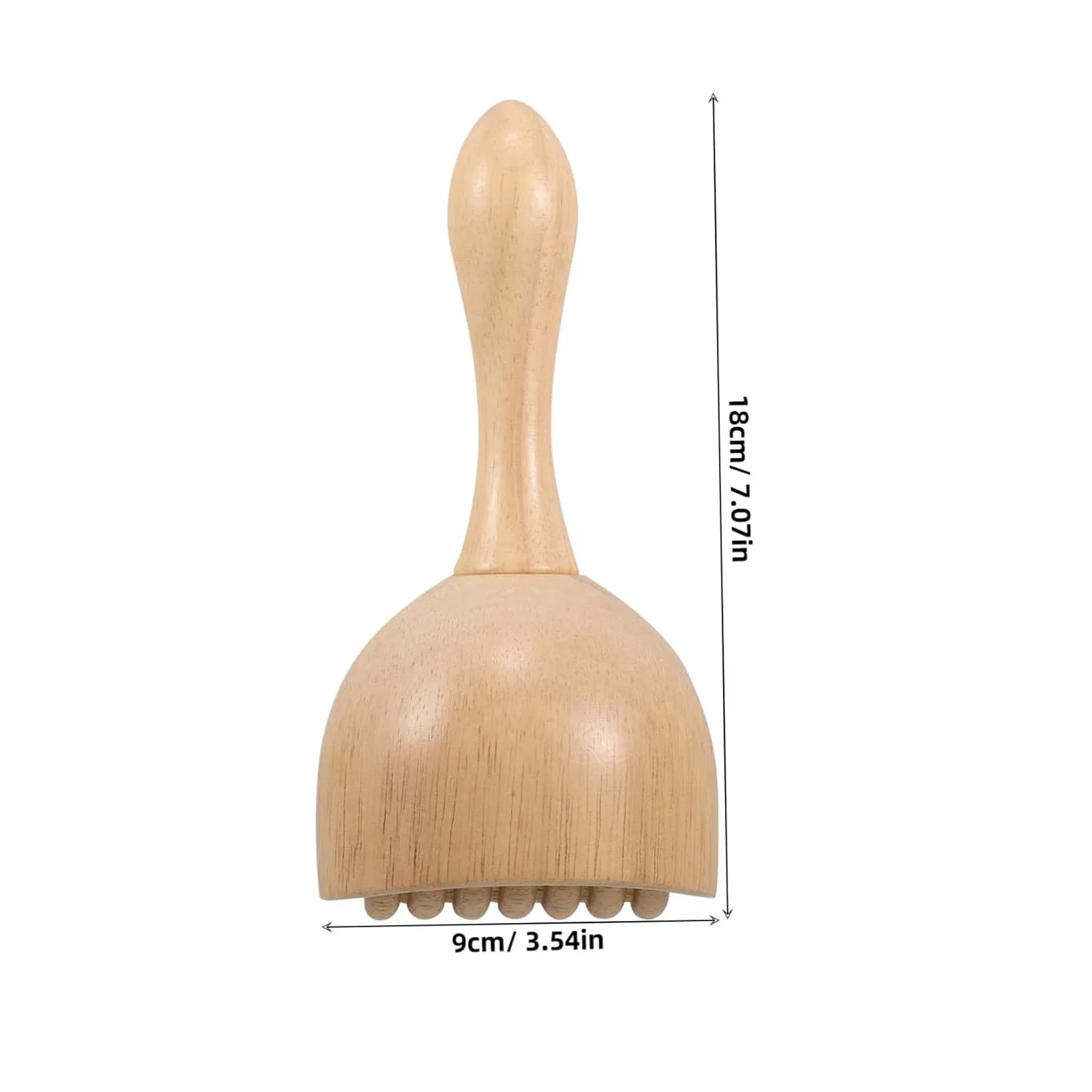 Массажер деревянный Swedish Wood Gua Sha Cup, 1 шт, 18x9x9 см, Beige Elayard — фото 2