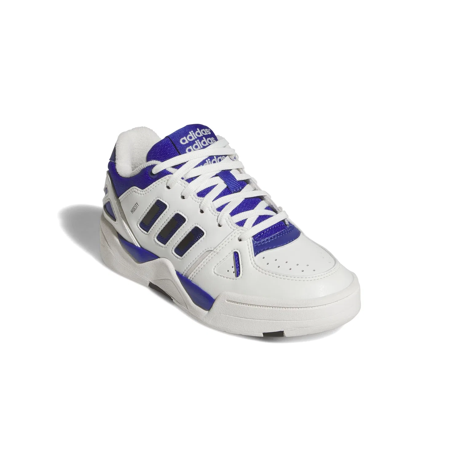 Детские кроссовки для мальчиков с замшевым верхом Midcity Low Adidas, Core White Semi Lucid Blue Core Black — фото 3