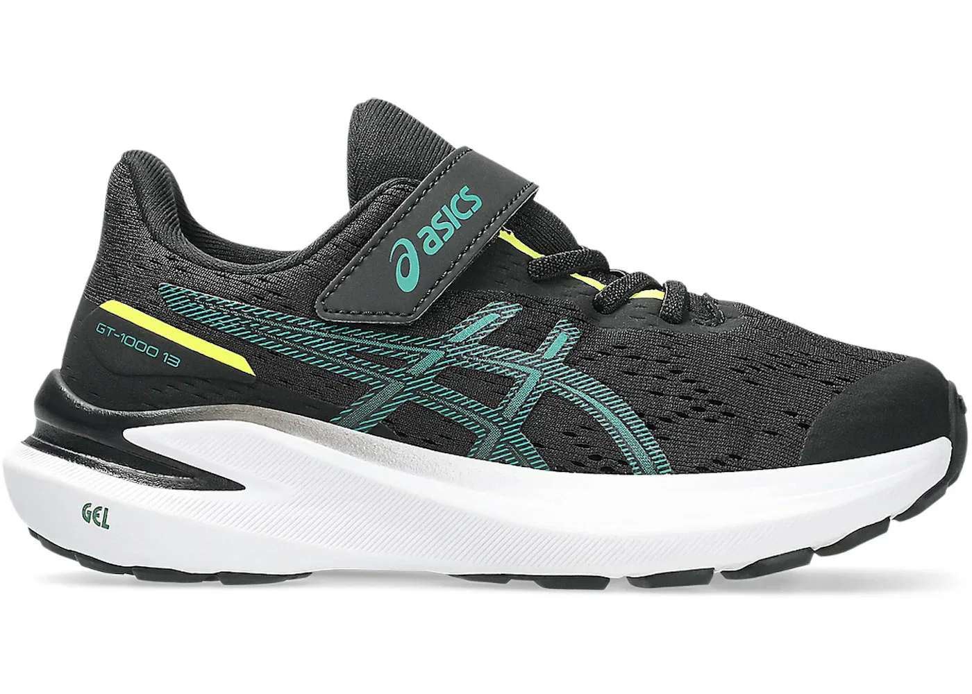 Детские кроссовки для бега ASICS GT-1000 13, Black Jasper Green
