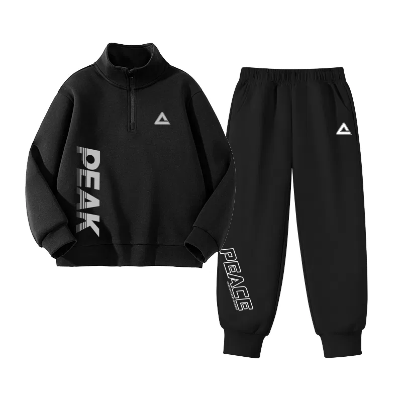 Детский спортивный комплект с воротником-стойкой, K-Black/PK Peace, PEAK