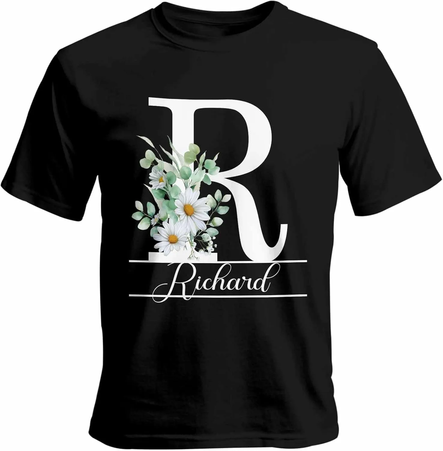 

Футболка с именем или текстом Daisy R, Unisex, Cotton, Round Neck Vaxbryntel