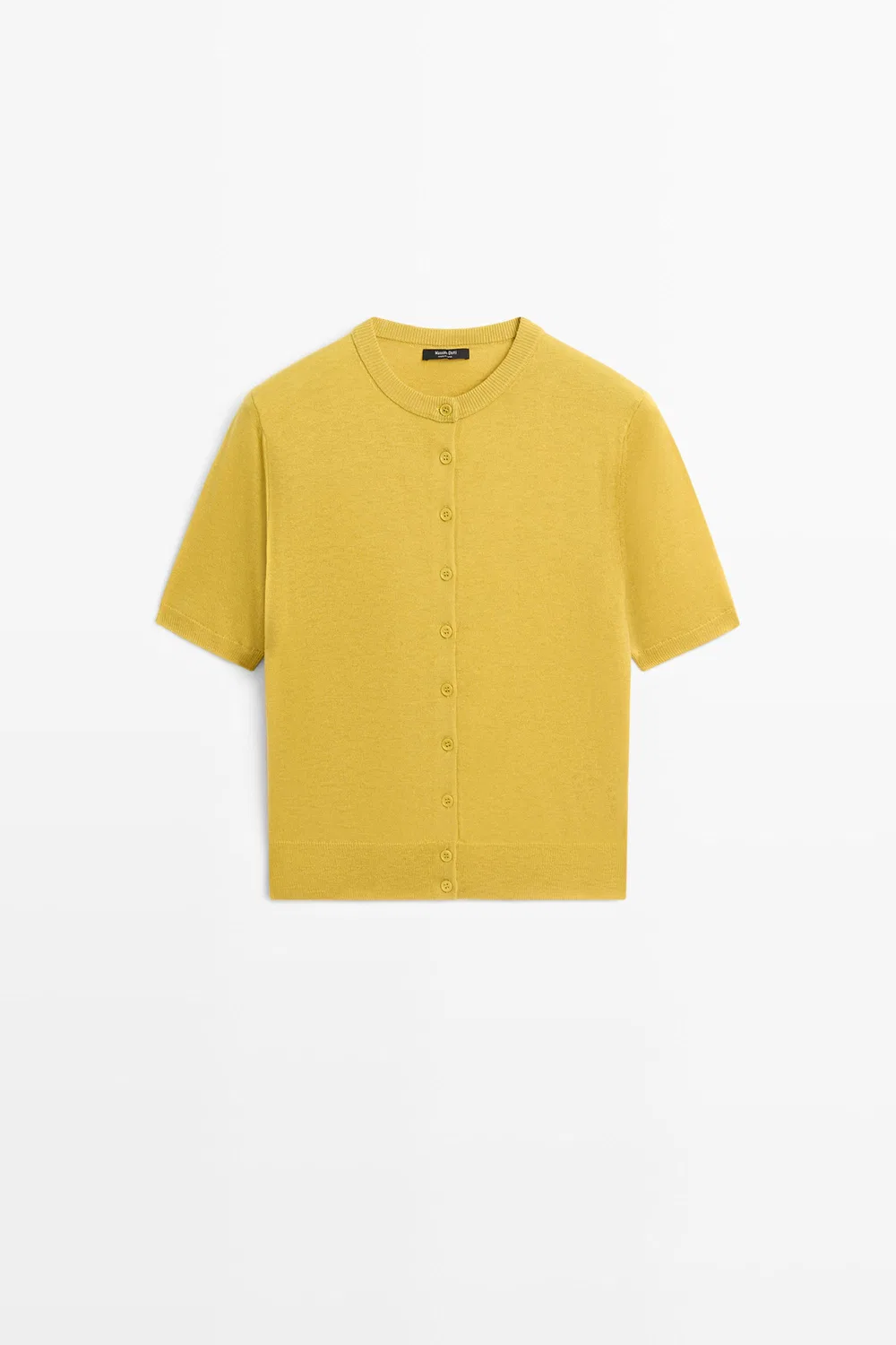 Кардиган Massimo Dutti Short Sleeve, лаймовый — фото 2