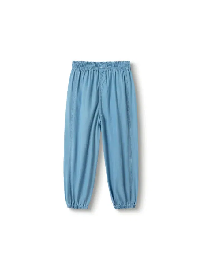 Брюки хлопковые с льном для мальчиков, light denim blue, Balabala — фото 3
