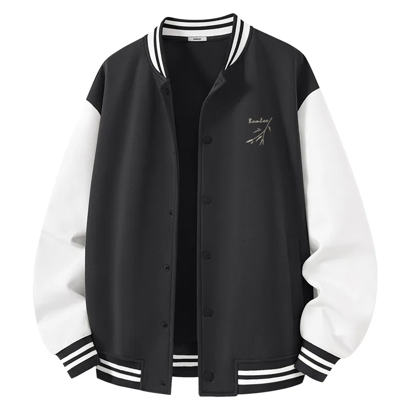 Детское джерси с воротником-стойкой MINISO, Heavyweight Baseball Collar, Dark Gray
