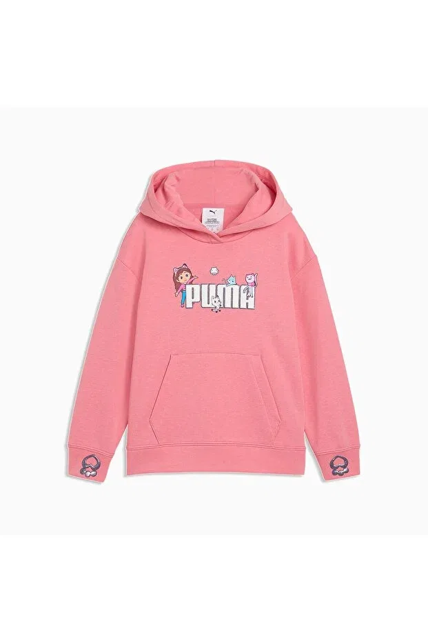 Детские свитшот для девочек с принтом Graphic Girls' Sweatshirt Puma, Off White — фото 4