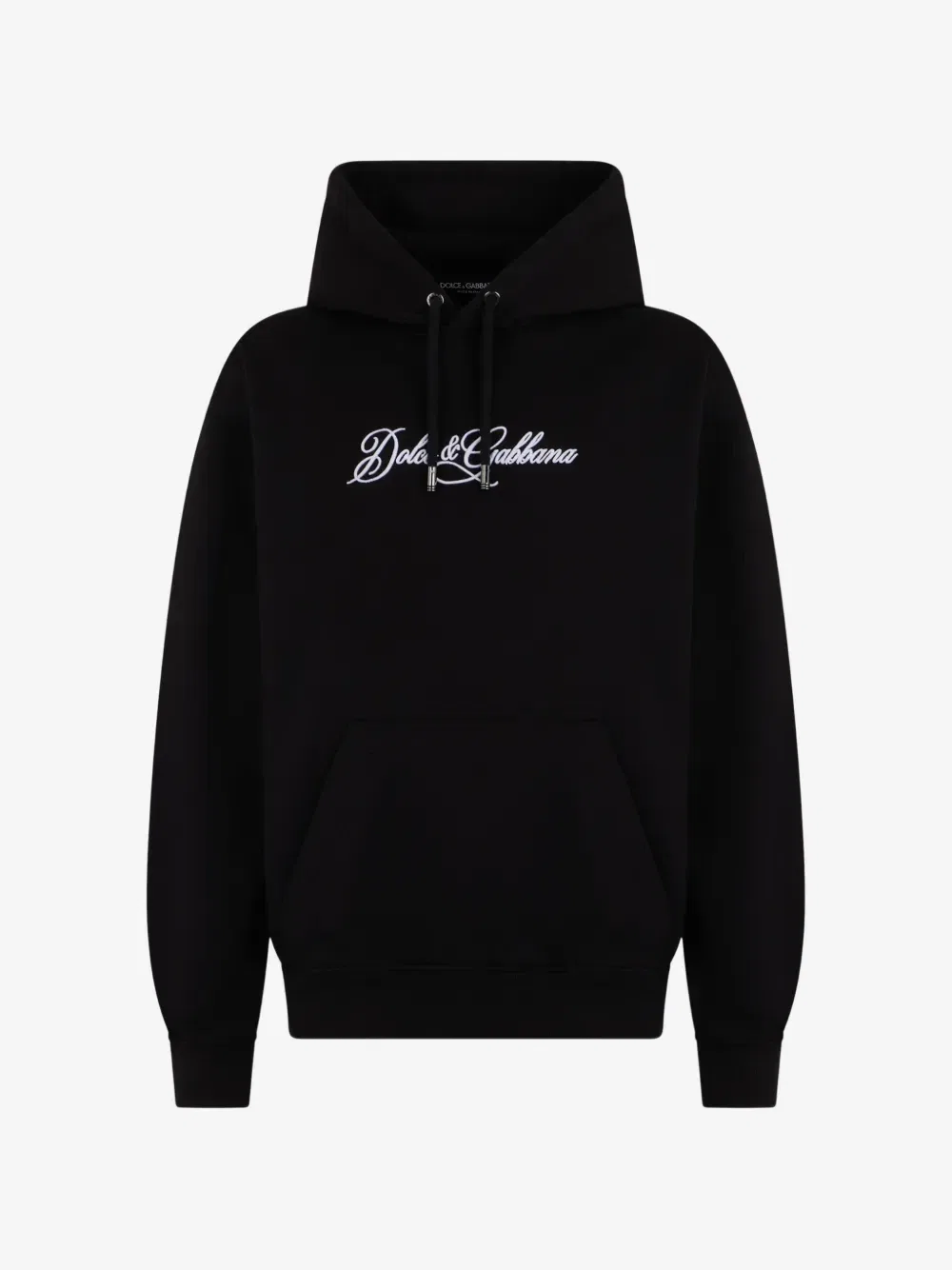 Толстовка с капюшоном на кулиске и вышитым логотипом DOLCE & GABBANA, черный