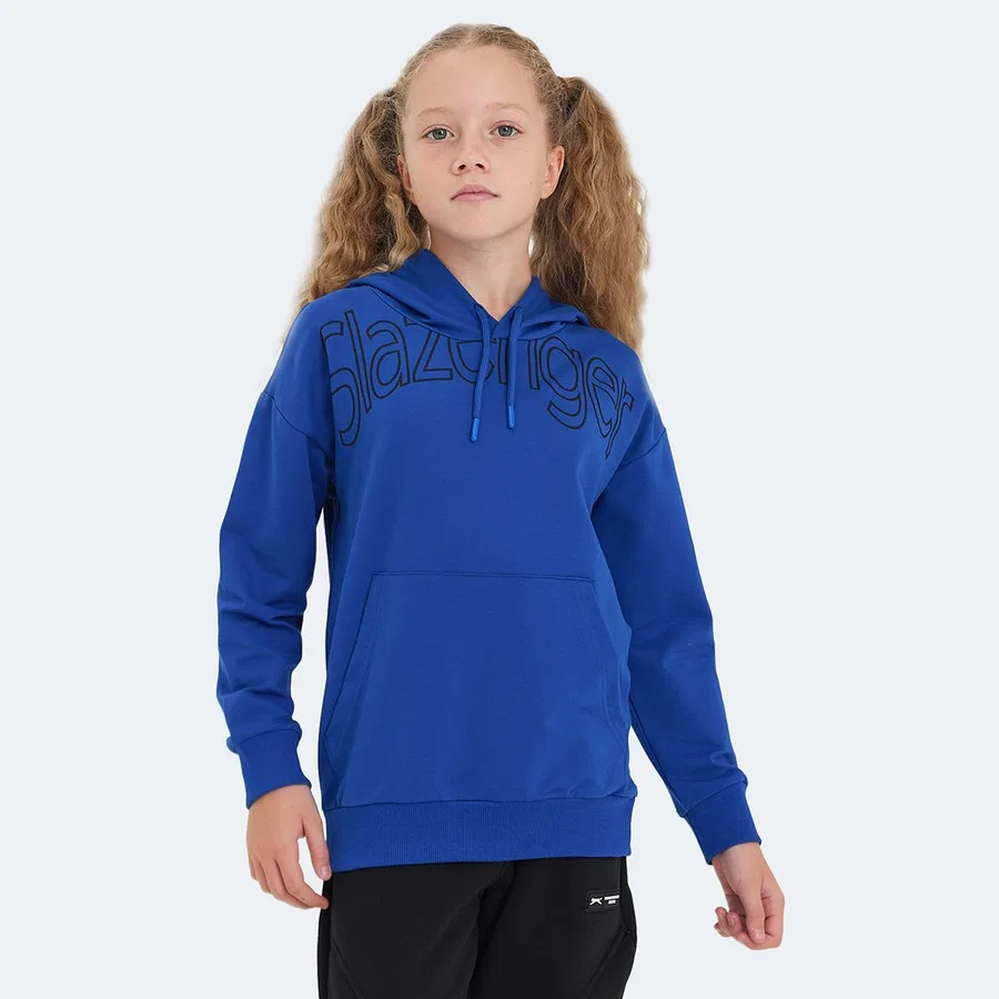 Детский свитшот с капюшоном и карманом Letto Slazenger, Серо-бежевый