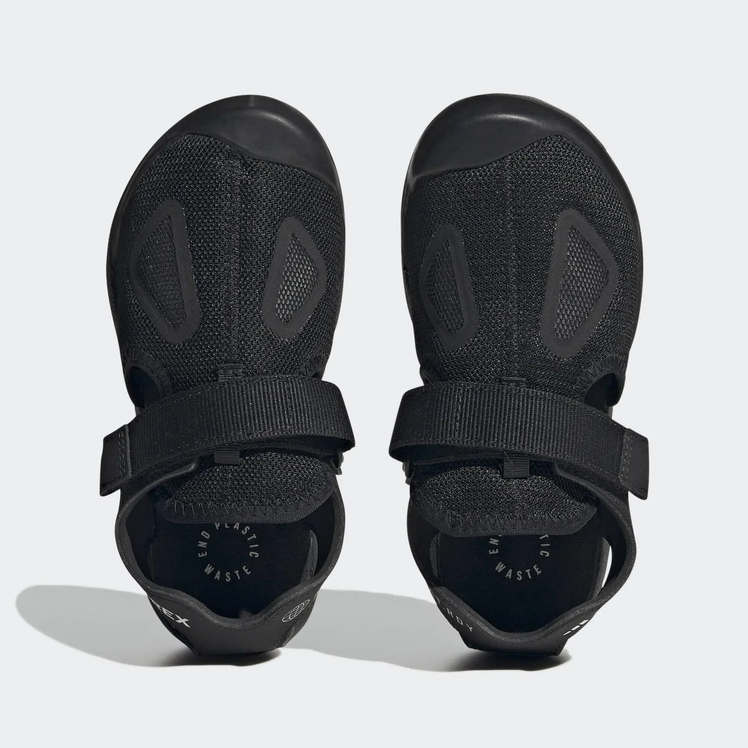 Детские сандалии с закрытым носком Terrex Captain Toey 2.0 Adidas, Schwarz / Weiss — фото 3