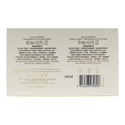Подарочный набор из 2 предметов Gucci Guilty для женщин 3 унции парфюмированной воды Pour Femme Spray + 0,5 унции EDP Travel Spray — фото 3