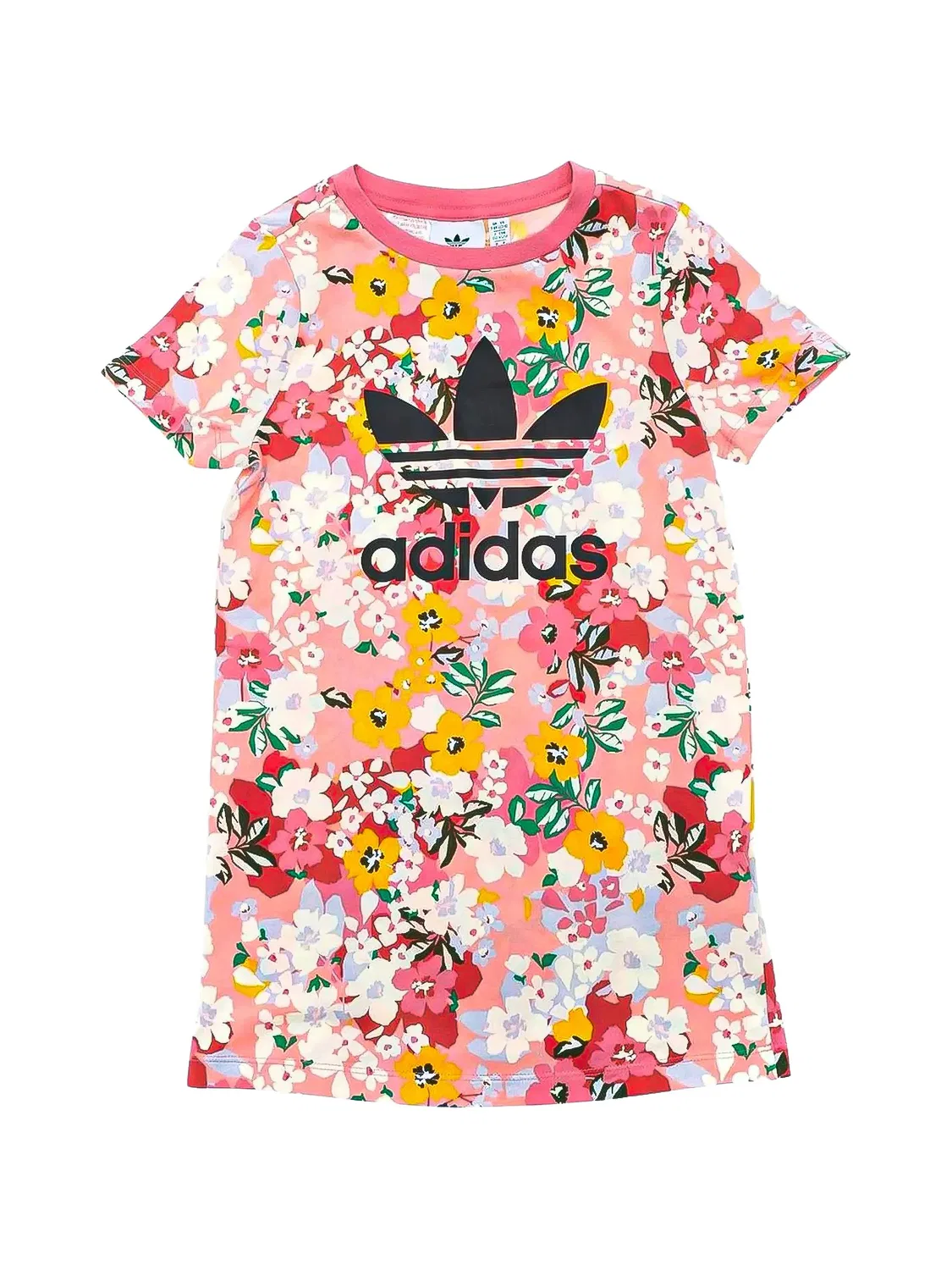Платье-футболка HER Studio London с цветочным принтом Adidas Kids, розовый