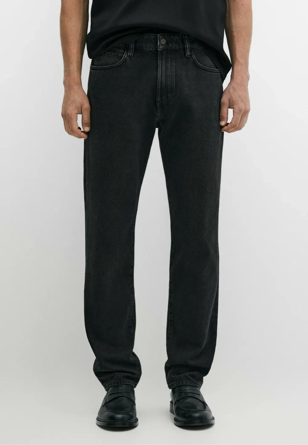 Джинсы зауженного кроя - джинсы зауженного кроя Massimo Dutti, Dark Grey