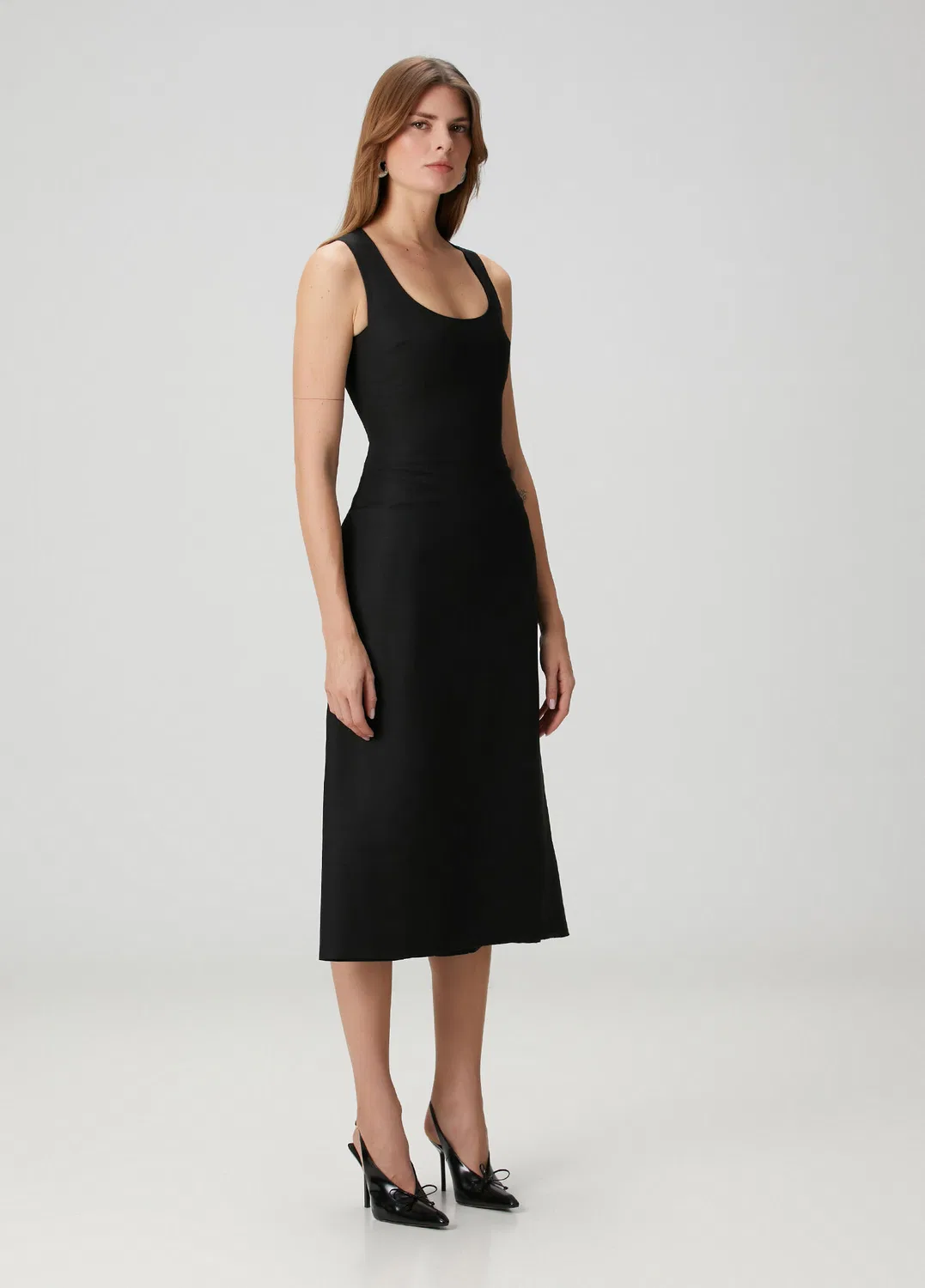 Платье миди Jacquemus Tablier, black — фото 3
