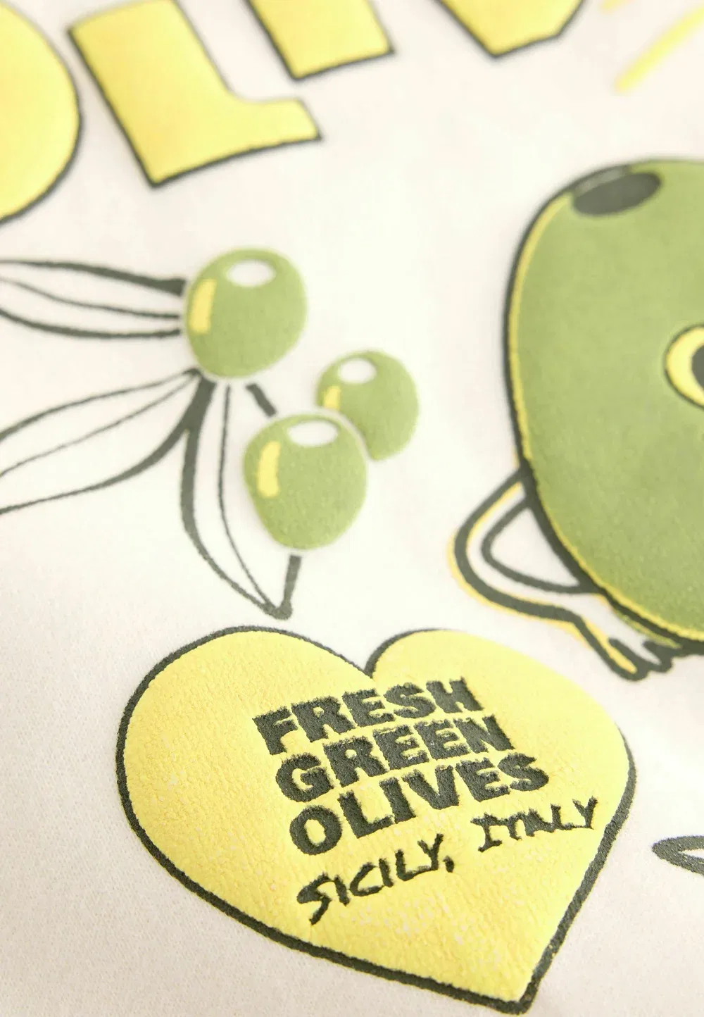 Толстовка с круглым вырезом, стандартного кроя Next, Cream Olive — фото 3
