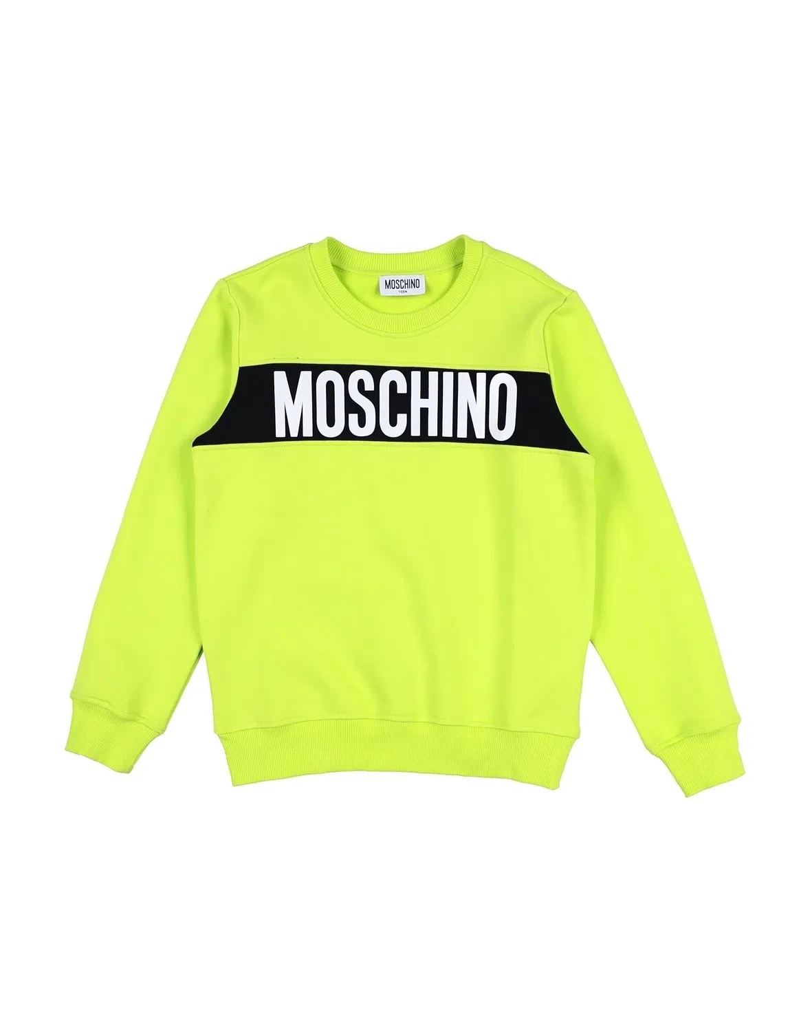 Детский свитшот для мальчиков с логотипом Moschino Teen, салатовый