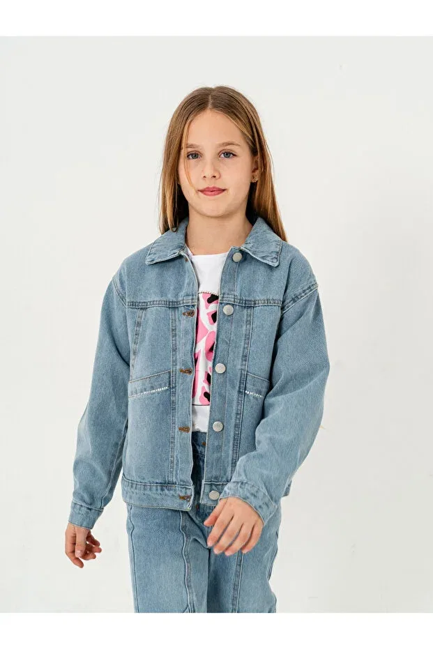 Детская куртка для девочек хлопковое Giyicem Tekstil, Light Blue