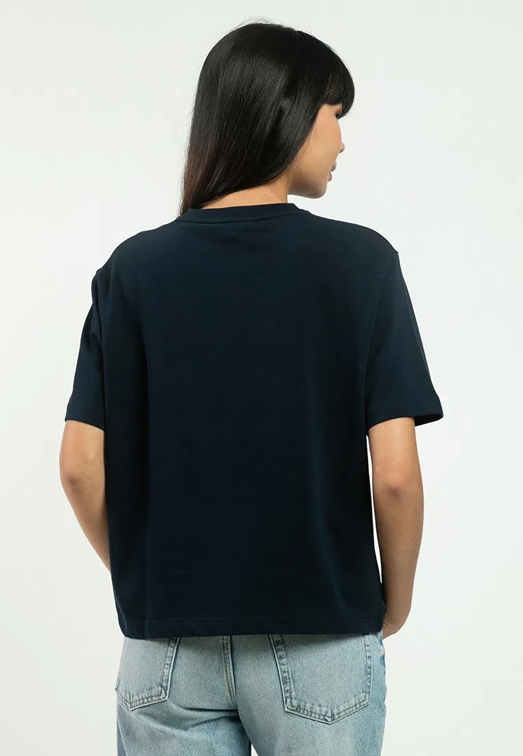 Футболка свободного кроя Varsity Crest Relaxed Tee, Tommy Hilfiger, темно-синий — фото 2