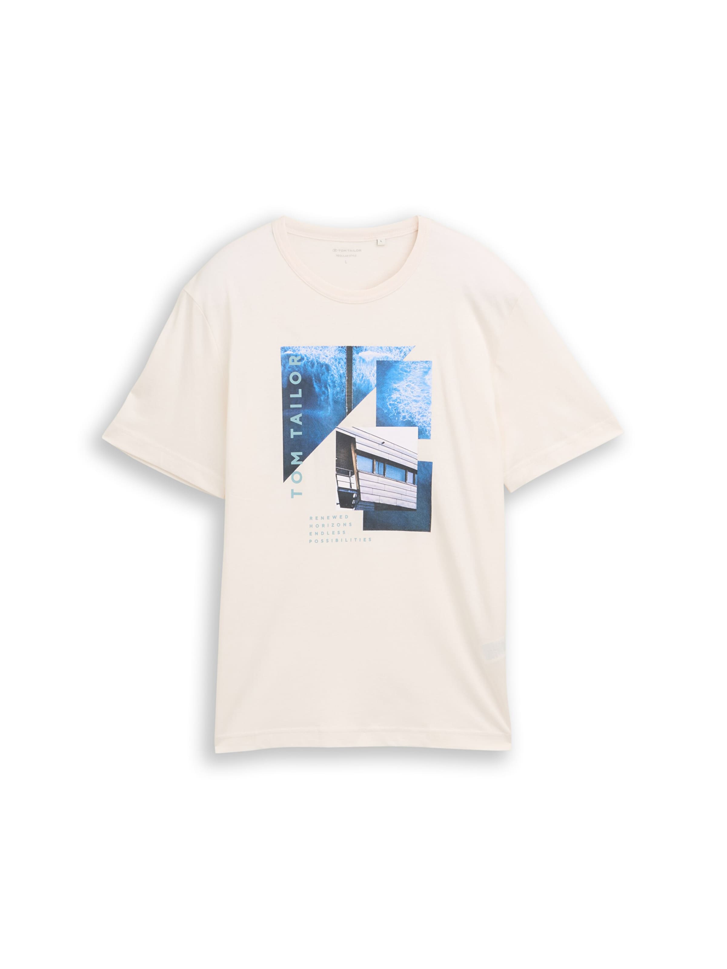 

TOM TAILOR Футболка в натуральном белом цвете
