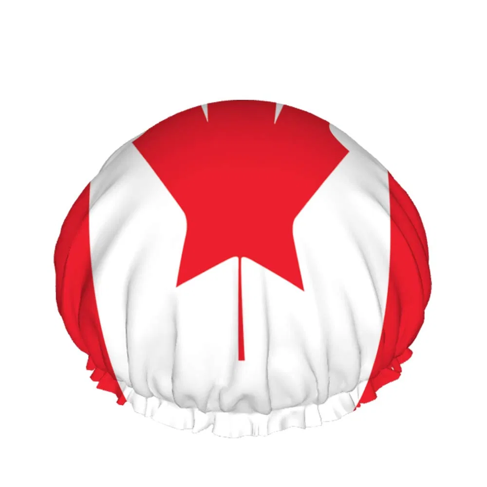 Шапочка для душа Canada Flag, Polyester, 4.3x10.6 дюйма, Lsjuee