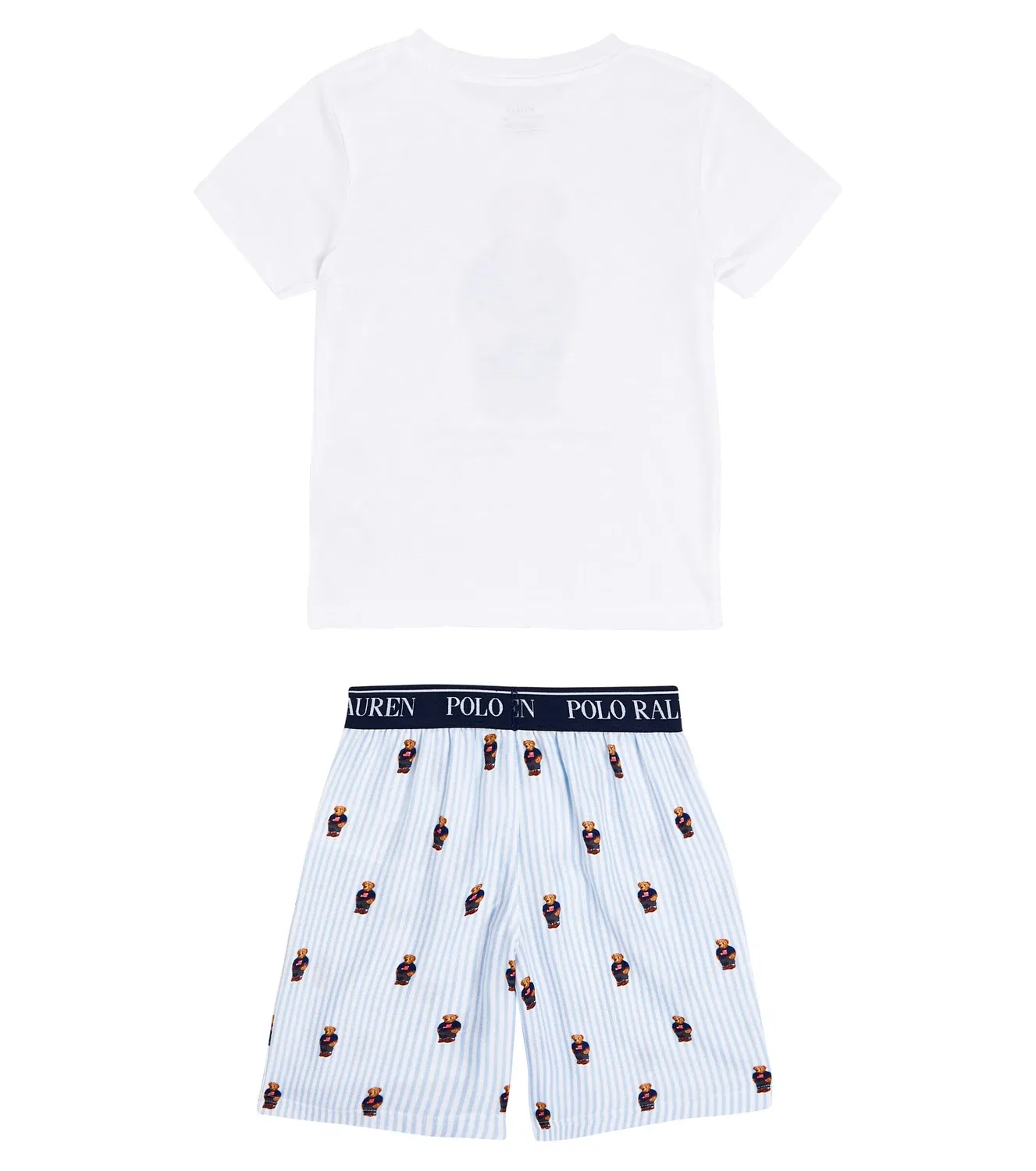 Комплект пижам с медведем Polo Ralph Lauren Kids, белый — фото 4