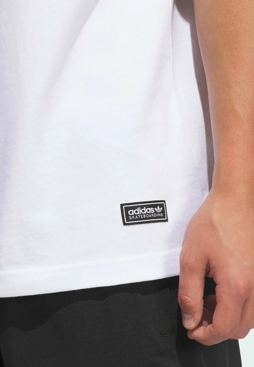 Футболка-Поло с принтом для скейтбординга Adidas Originals, White Aurora Ink — фото 3