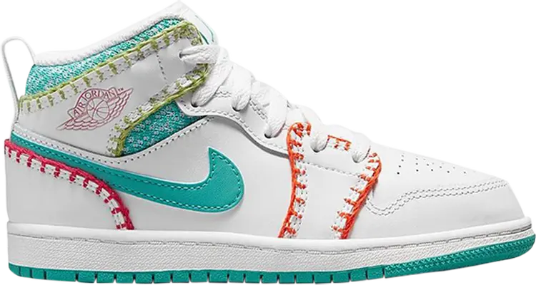 

Кроссовки Air Jordan 1 Mid SE PS Multi Knit, белый, Белый;серый, Кроссовки Air Jordan 1 Mid SE PS Multi Knit, белый