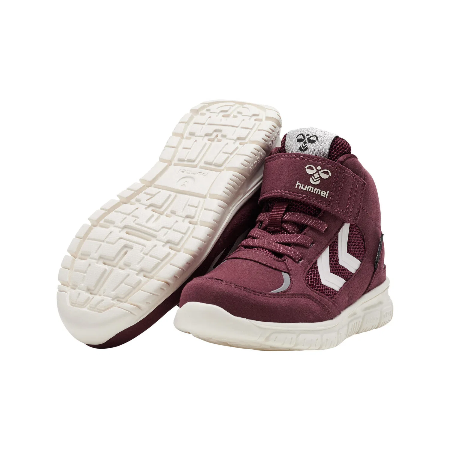 Детские ботинки на липучках X-Light 2.0 Mid Tex Jr Hummel, Королевское Красное — фото 4