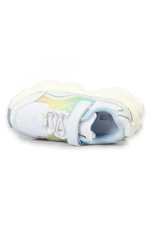 Детские спортивные кроссовки для девочек с узором Teide Daily White Vicco, White — фото 3