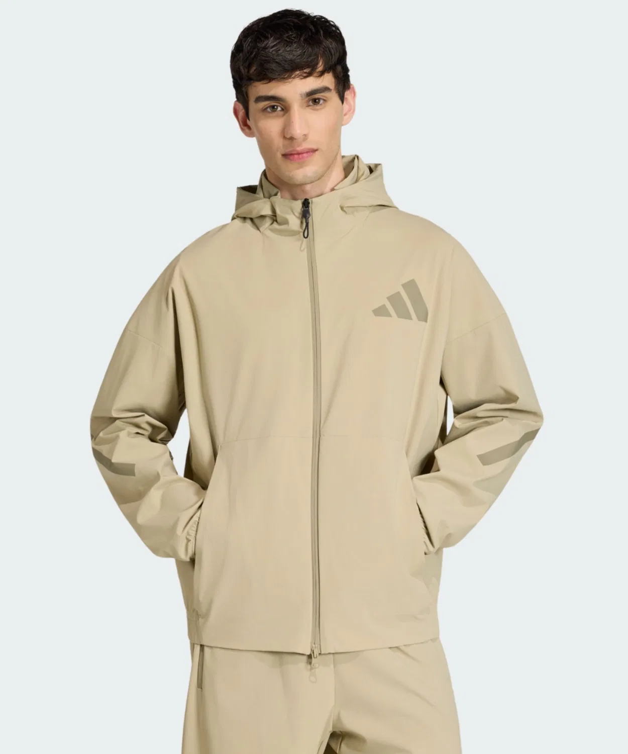 Мужской лонгслив с принтом Z.N.E. Woven Track Top Adidas, Brown