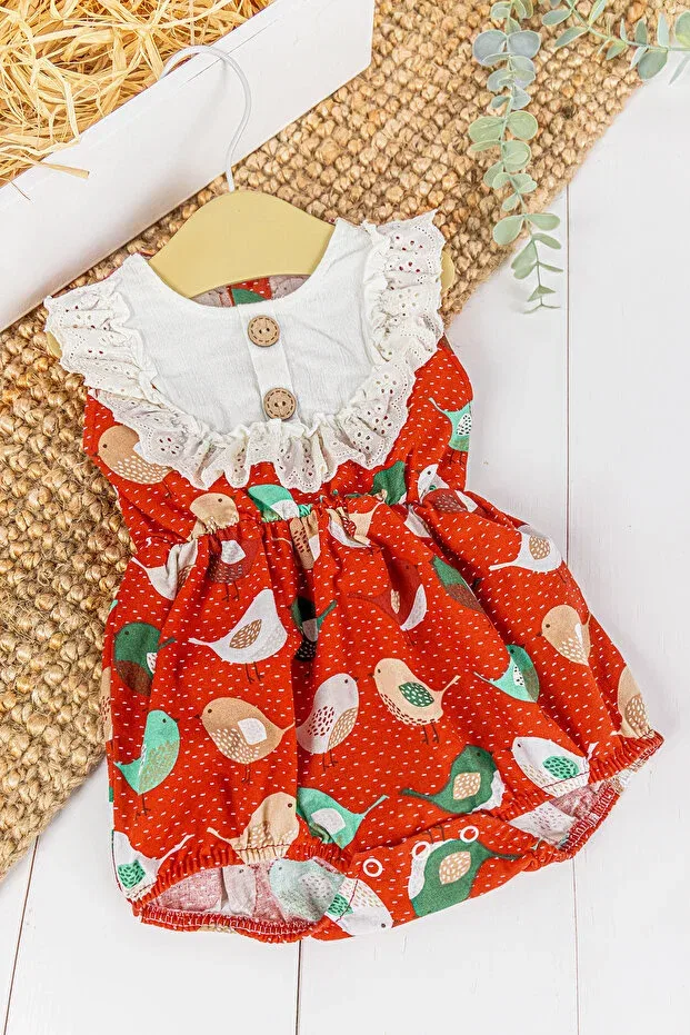 Детский комбинезон для девочек с принтом Babymod, Red