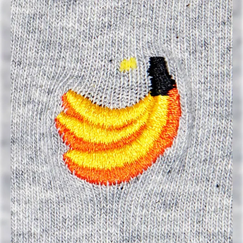 Носки с вышивкой банана Happy Socks, серый — фото 2