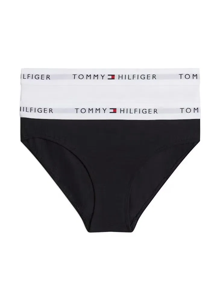 Трусы с эластичным поясом комплект 2 шт Tommy Hilfiger, белый/черный — фото 3