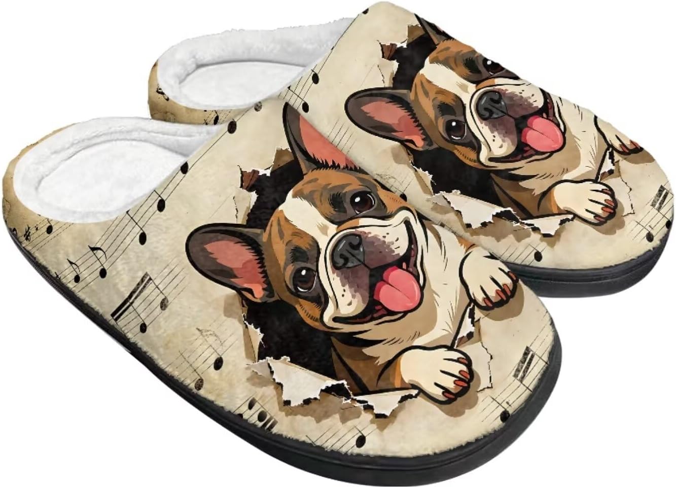 

Теплые плюшевые тапочки из фланели, уютные домашние тапочки для женщин и мужчин с противоскользящей подошвой Wanzuoeng, коричневый