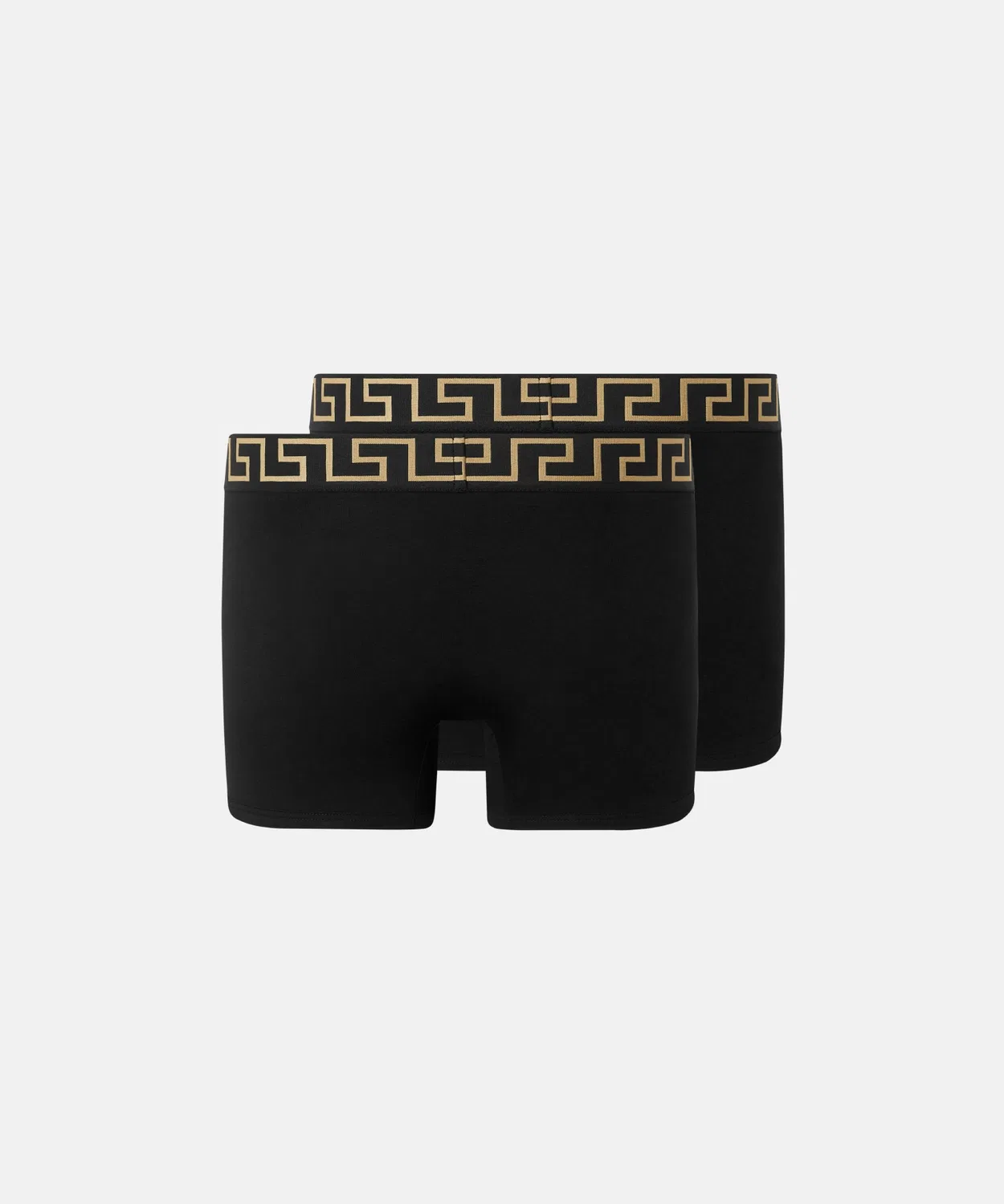 Мужские трусы-боксеры с принтом, комплект из 2 шт., Greca Border Long Trunks 2-Pack VERSACE, Black — фото 2
