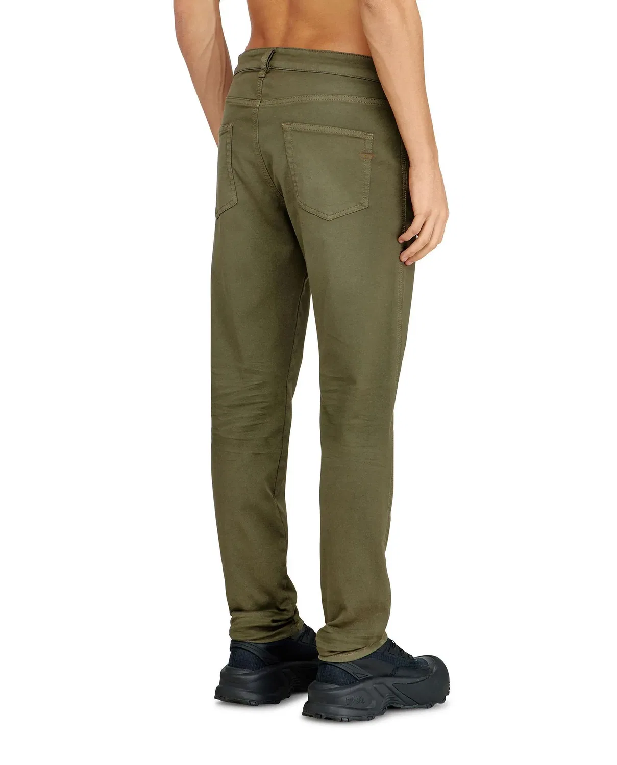 Мужские джинсы slim из джоггинса D-Strukt Joggjeans Diesel, Verde Militar — фото 2