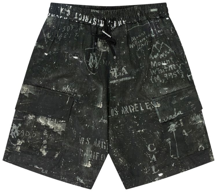 

Шорты-карго Amiri Army Stencil, черные