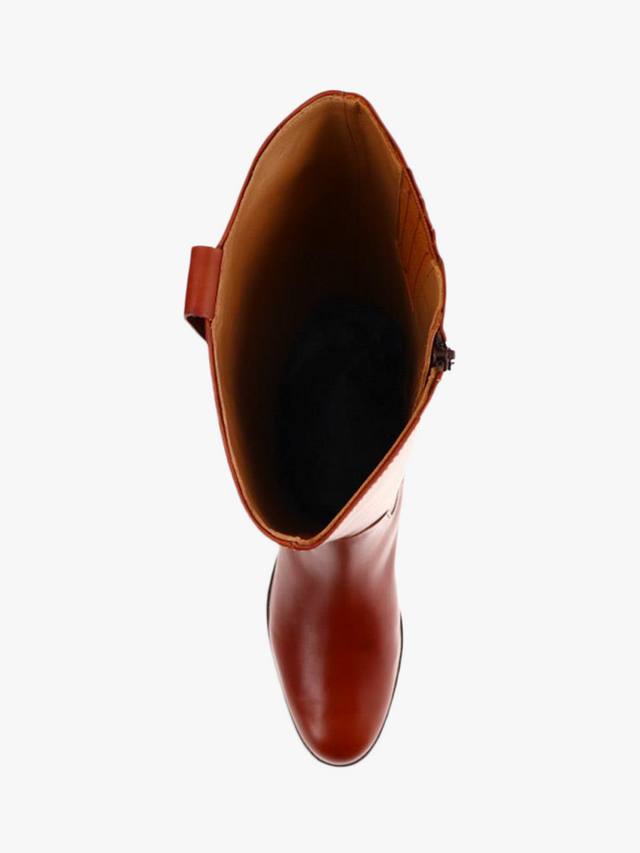 Длинные кожаные сапоги emelia средней ширины для икр Jones Bootmaker, желто-коричневый — фото 4