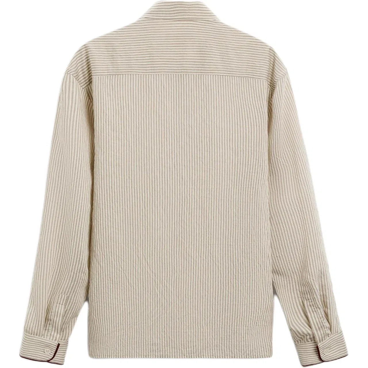 Мужская рубашка с лацканами Beige ZARA, Beige — фото 3