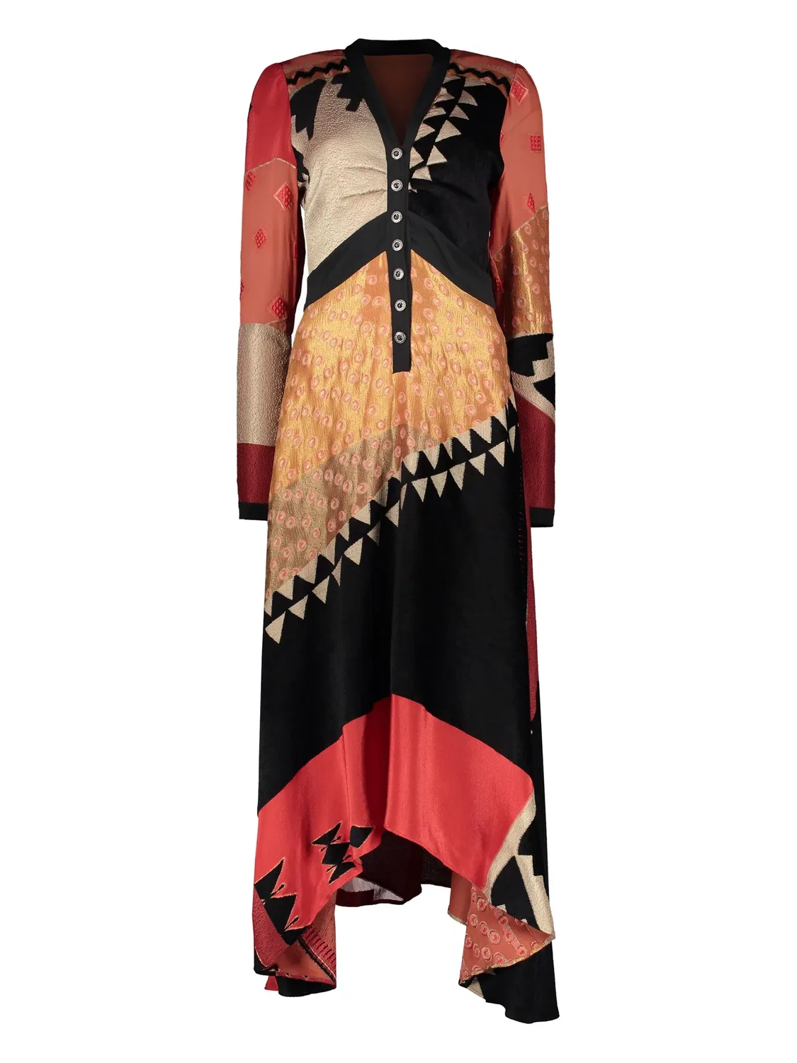Платье из шелкового микса ETRO, красный