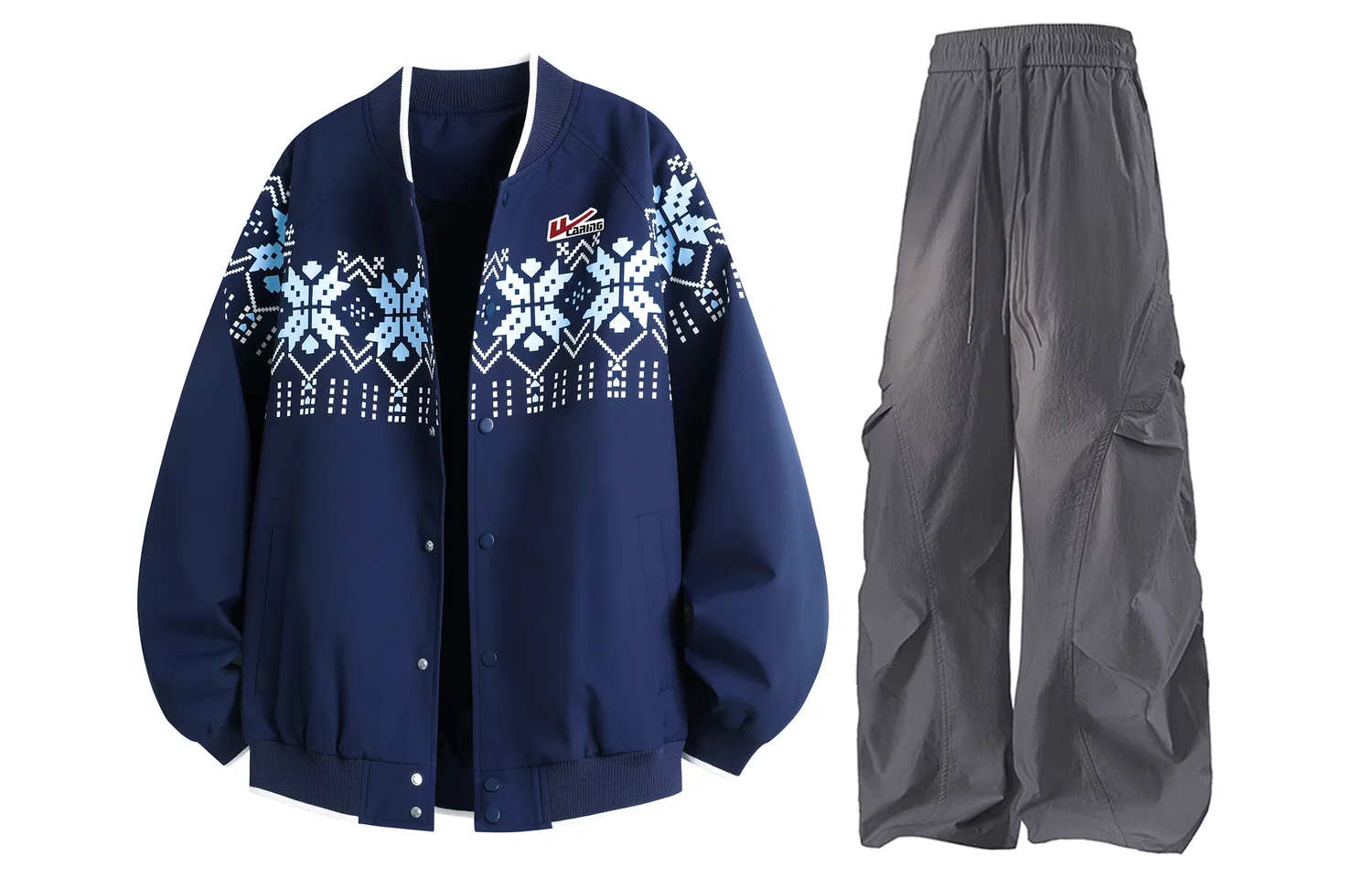 Детский спортивный комплект с принтом Navy Blue+Lime Gray WARRIOR
