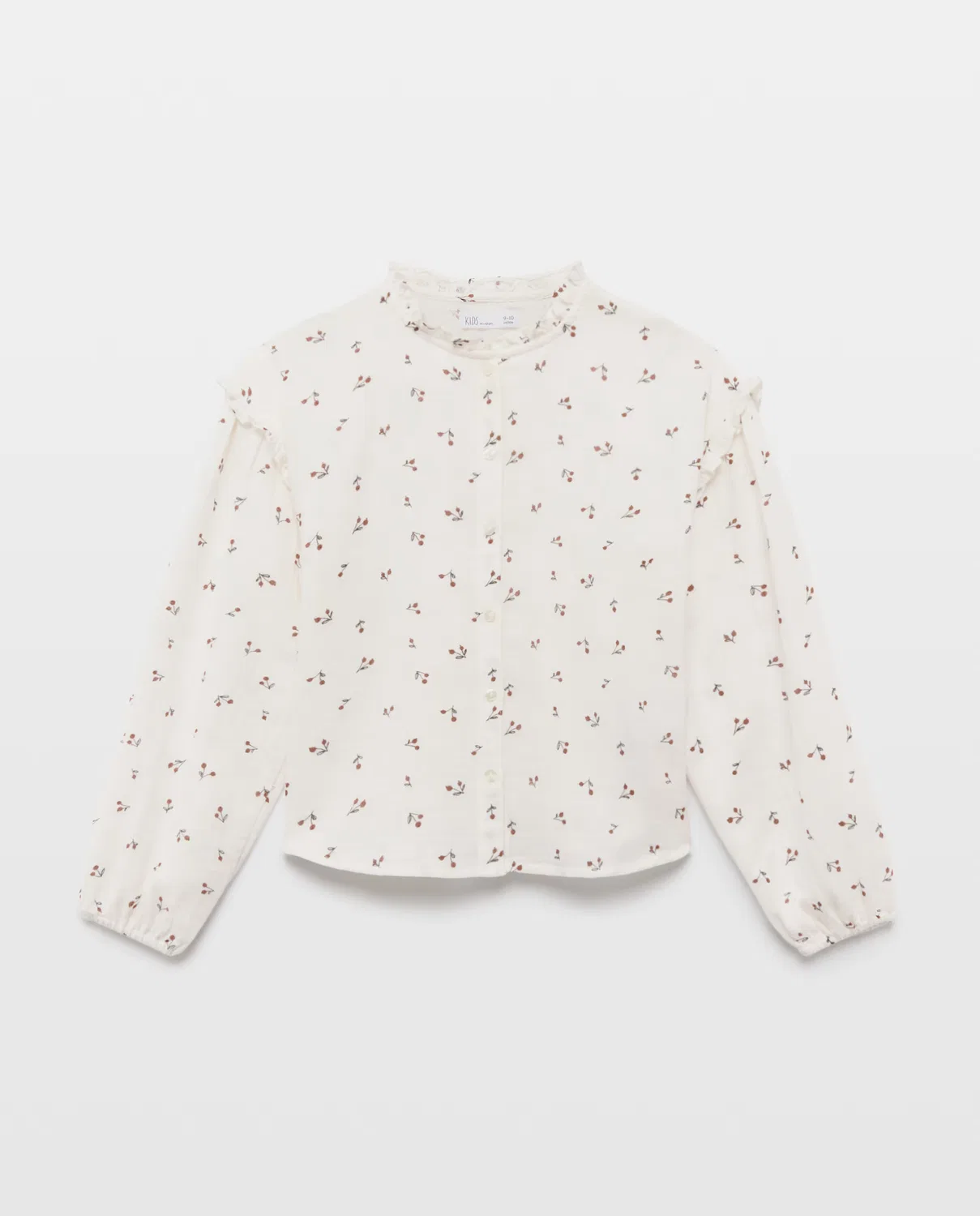 Детская блузка с длинным рукавом, Abierta Delante All Over Mini, Kids El Corte Inglés, белый — фото 4