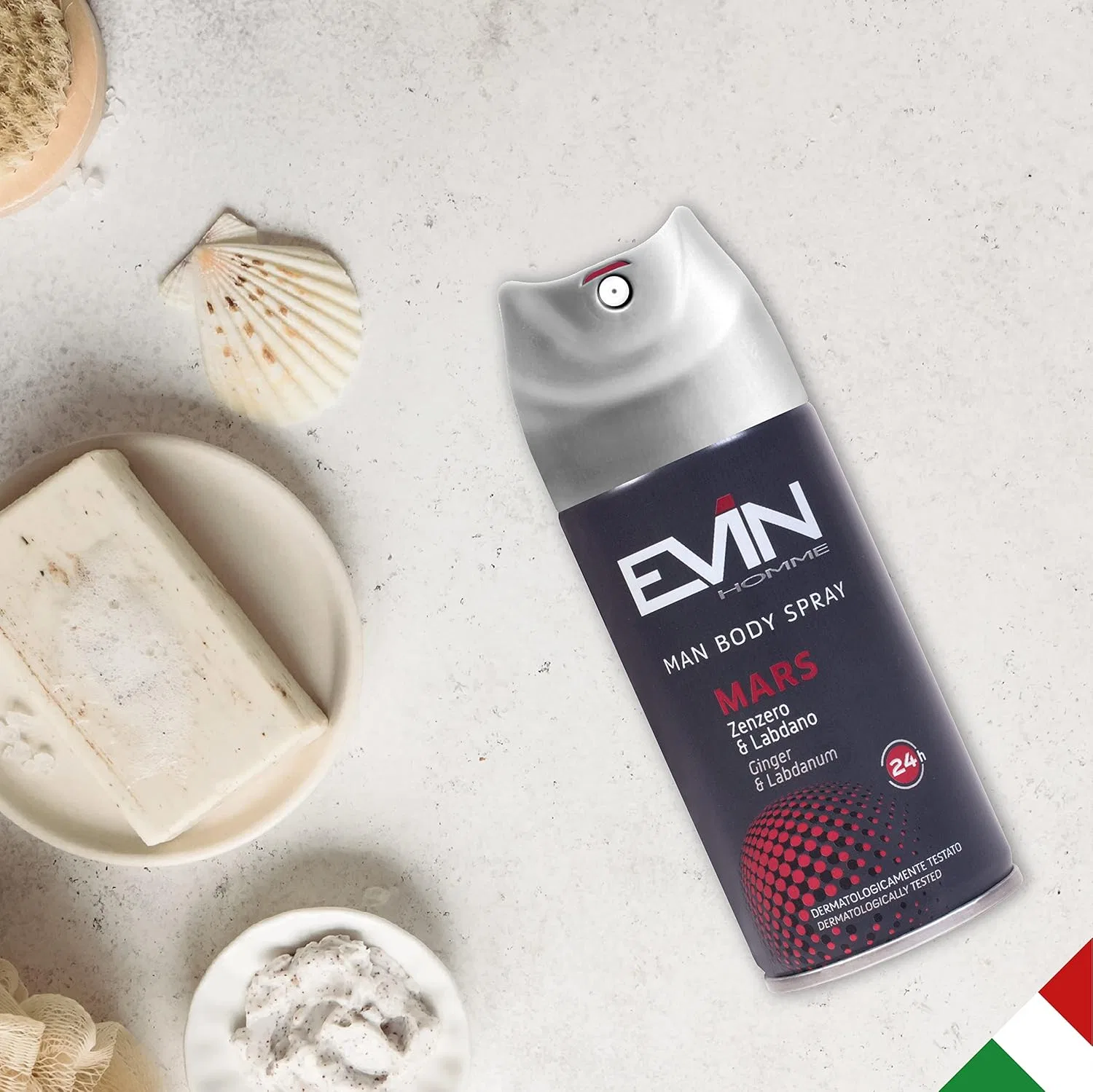 Дезодорант-антиперспирант для мужчин EVIN Homme 24H, 24 шт по 150 мл, Ginger and Labdan — фото 4