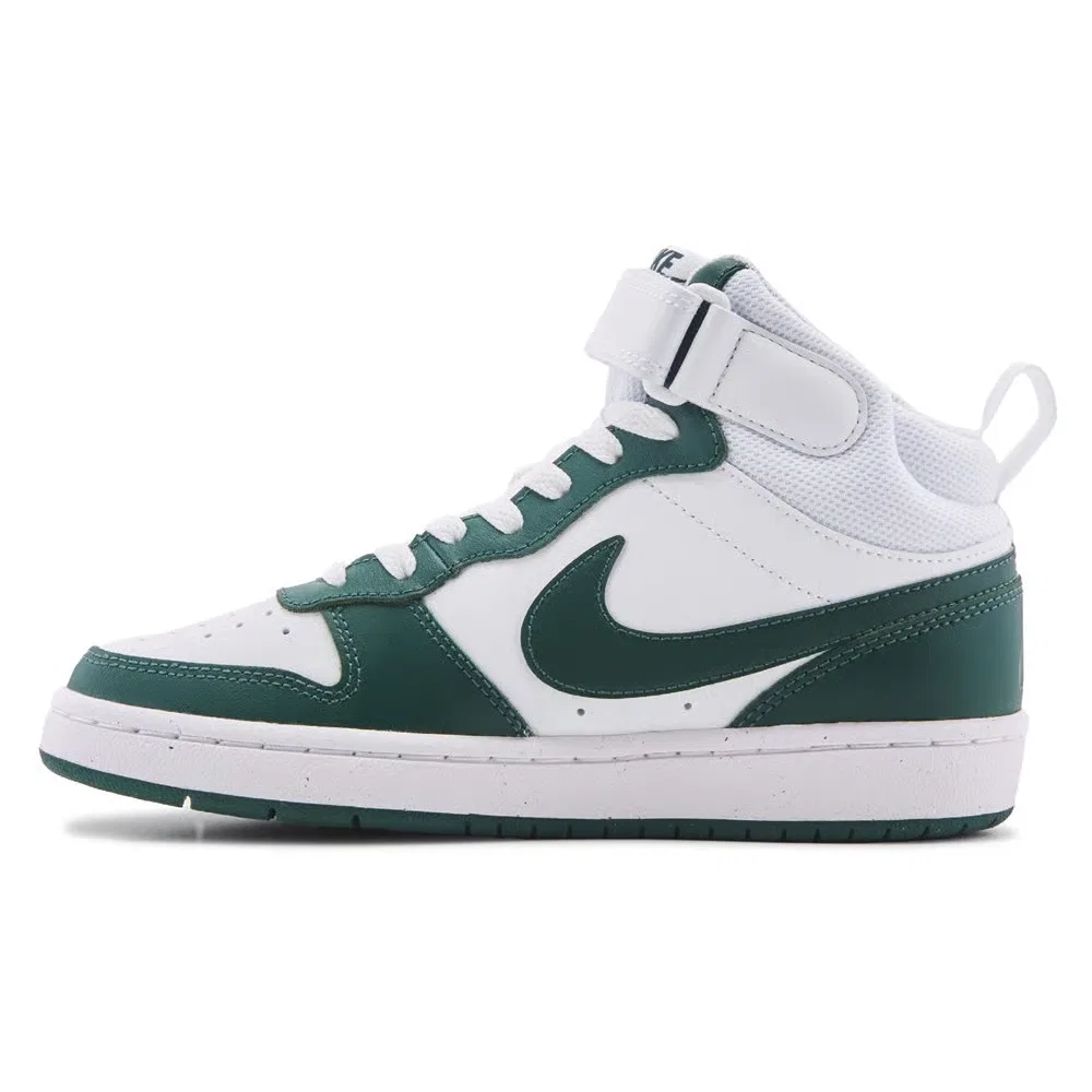 Детские кроссовки Kids' Court Borough средней высоты Nike, White/Green — фото 3