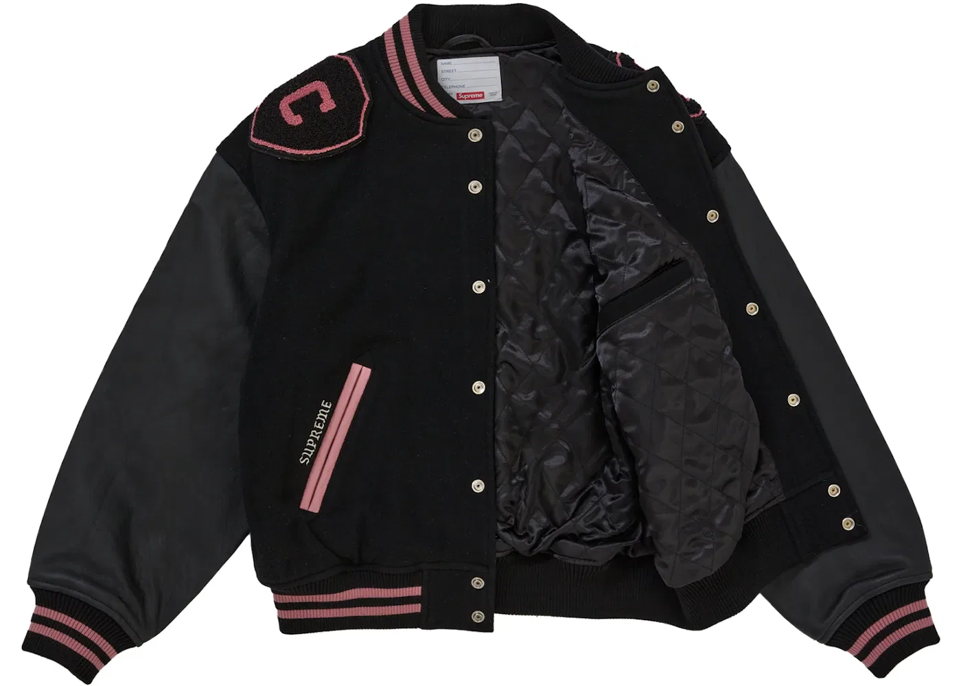 Мужская куртка-бомбер Supreme Captains Varsity, черный — фото 2