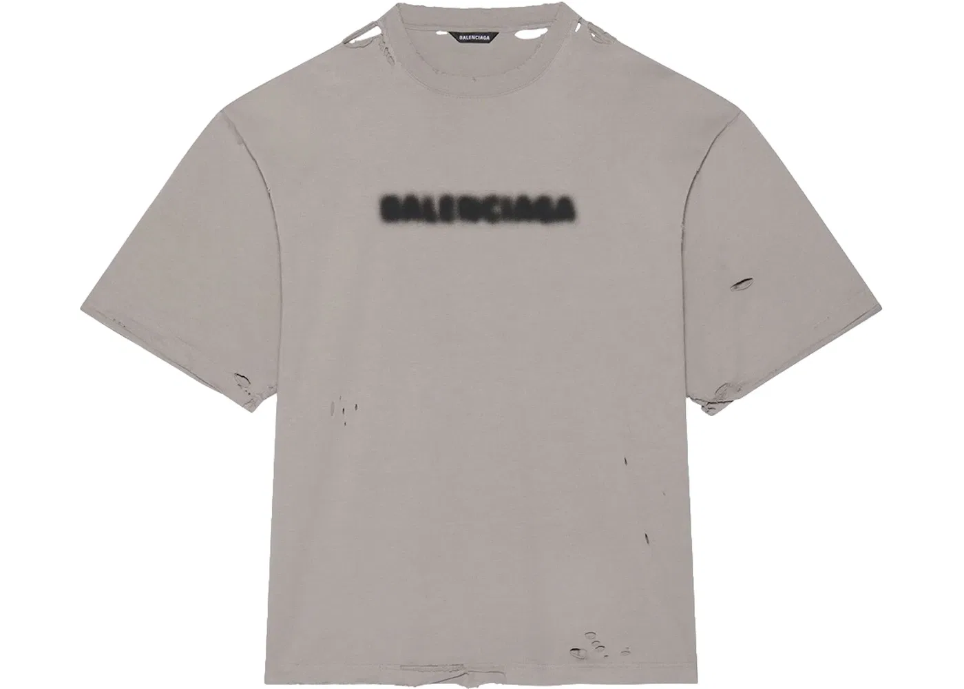 Мужская футболка свободного кроя с принтом Blurry T-Shirt Balenciaga, Grey Black