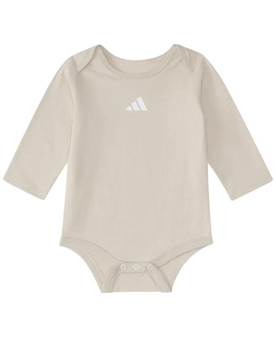 Комплект из боди и брюк с длинным рукавом, Logo adidas, Natural — фото 3