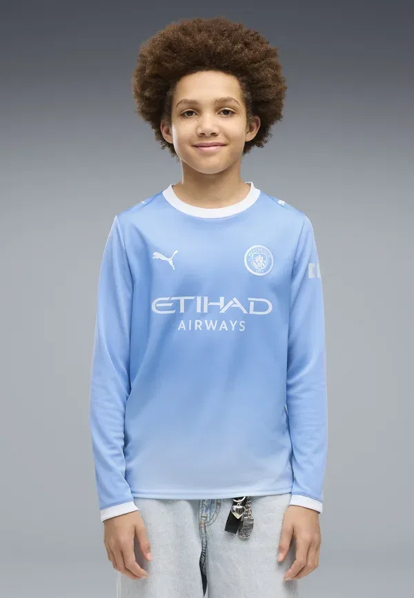 Футболка с длинным рукавом, влагоотводящая, Unisex, Puma, Team Light Blue-icy Blue, светло-голубой — фото 2
